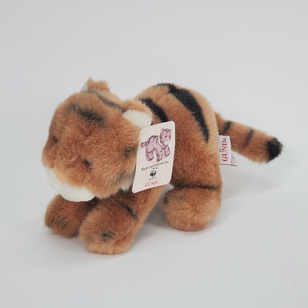 Gund WWF Tiger Cub Plush Stuffed Animal World Wildlife Fund Orange Black 5051